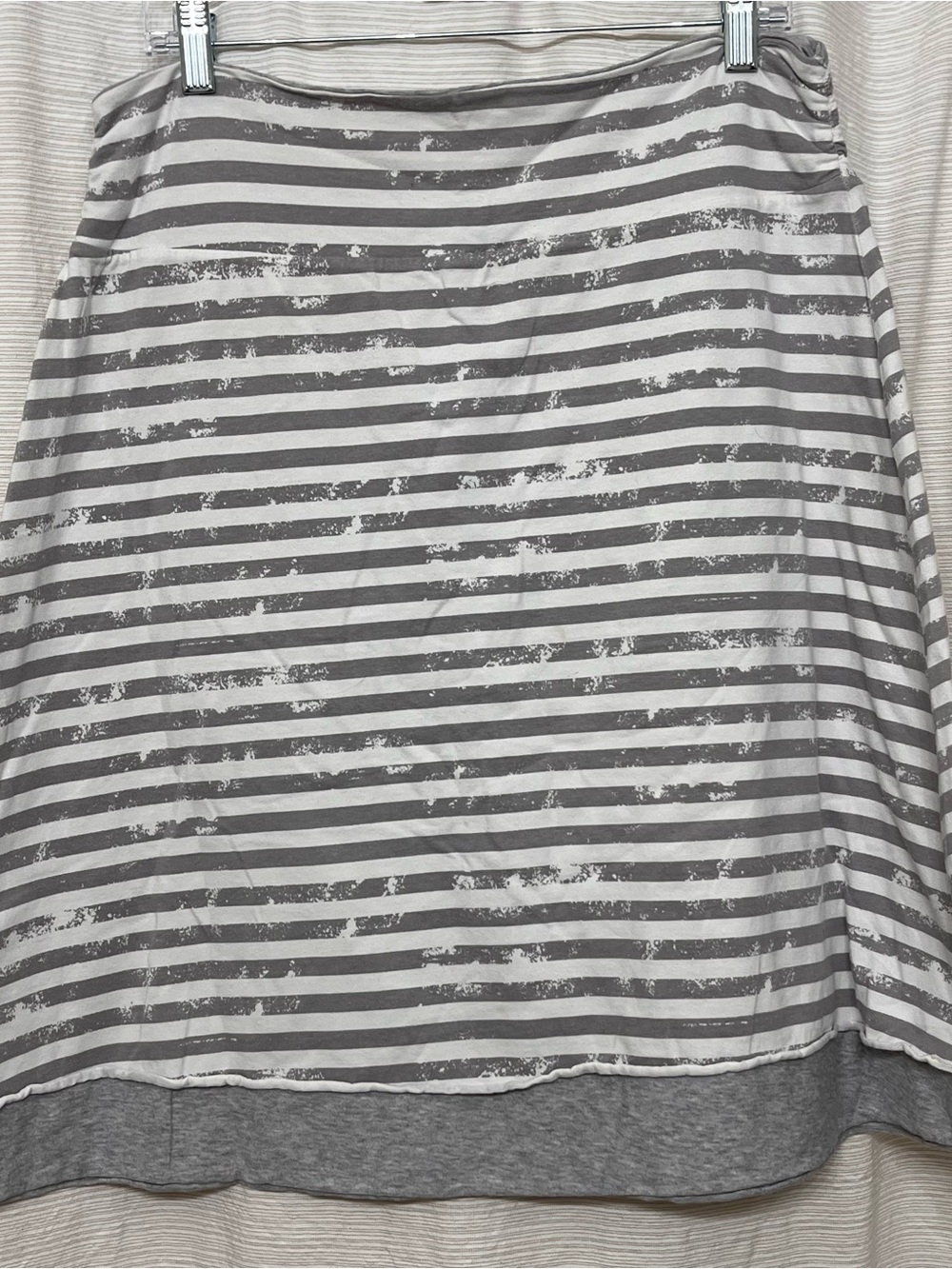 Striped Gray and White Skirt
